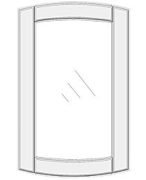Convex cabinet doors for glass DSC-ES