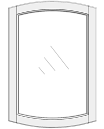 Convex cabinet doors for glass DSC-GD