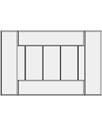 Framed drawer with flat panel STL-GK