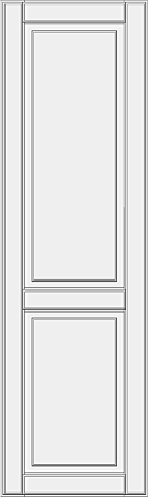 High cabinet doors with 1 crossbar DRH-ES