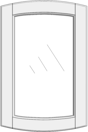 Convex cabinet doors for glass DSC-EE